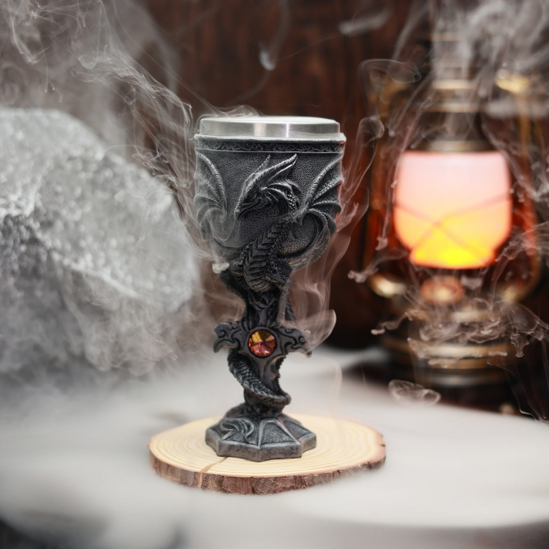 Retro Cross Flying Dragon Goblet