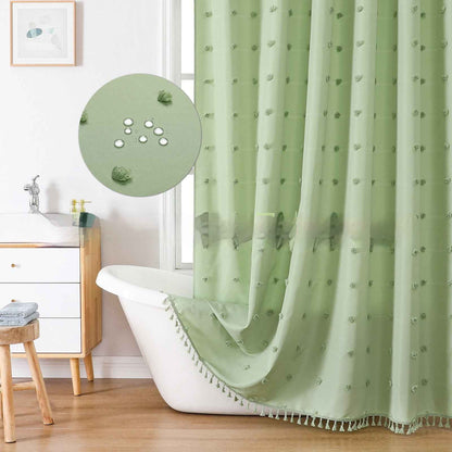 Polyester Simple Hydrangea Cut Shower Curtain