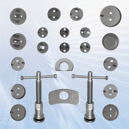 Portable Brake 22pcs. Tool Set Rewind Caliper Pistons, Seal Damage, Brake Pad