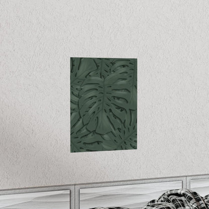 Deep Green Monstera Botanical Print – Unframed Wall Art