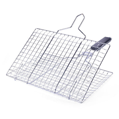 Detachable Grill Net Foldable Grill Square Grilled Vegetable Basket Grilled Fish