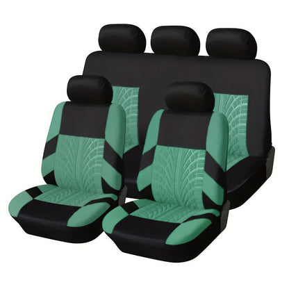 Tire Track Seat Covers Breathable Universal Set of 5