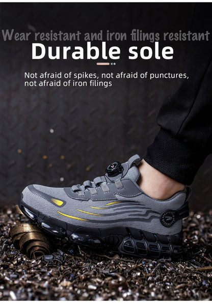 Buttoned Anti-Crush, Anti-Puncture, Comfortable, Breathable And Protective Safety Shoes