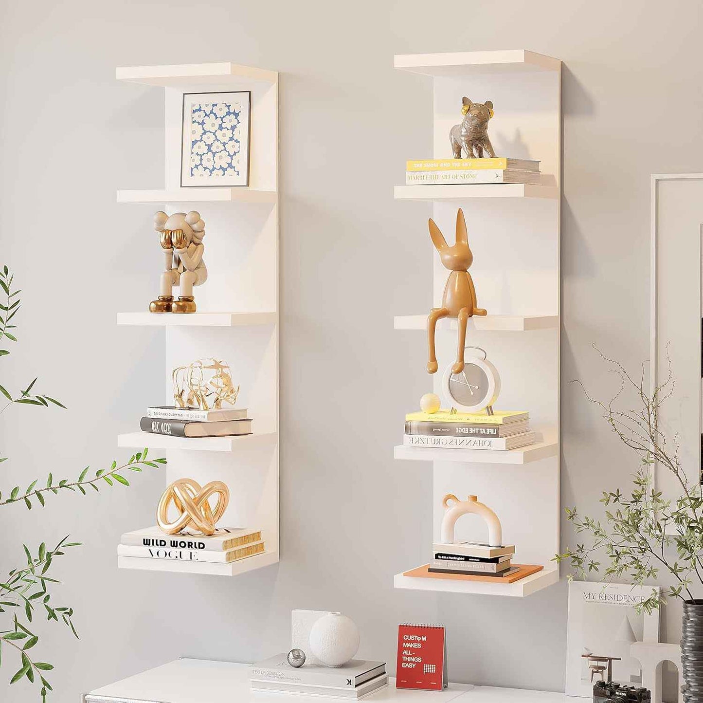 Wall-mounted Display Partition Floating Shelf Living Room And Bedroom Wall Bookshelf