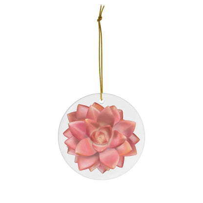 Graptosedum California Sunset Succulent Ceramic Ornament – Pink Rosette