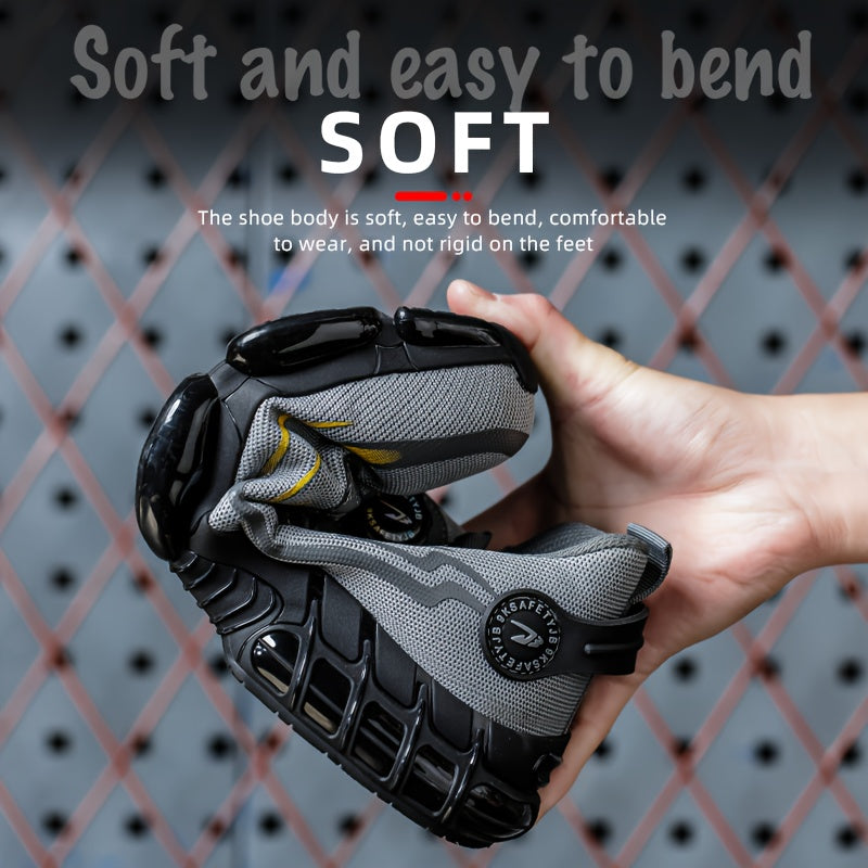 Buttoned Anti-Crush, Anti-Puncture, Comfortable, Breathable And Protective Safety Shoes