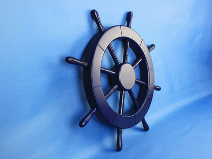 Dark Blue Decorative Ship Wheel 18""