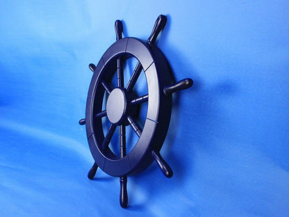 Dark Blue Decorative Ship Wheel 18""