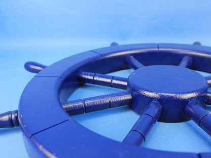 Dark Blue Decorative Ship Wheel 18""