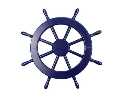 Dark Blue Decorative Ship Wheel 18""