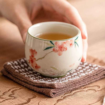 Peach Blossom Hand-painted Master Cup Single Cup Chinese High-end