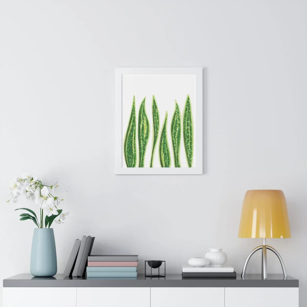 Snake Plant Framed Print – Botanical Wall Art