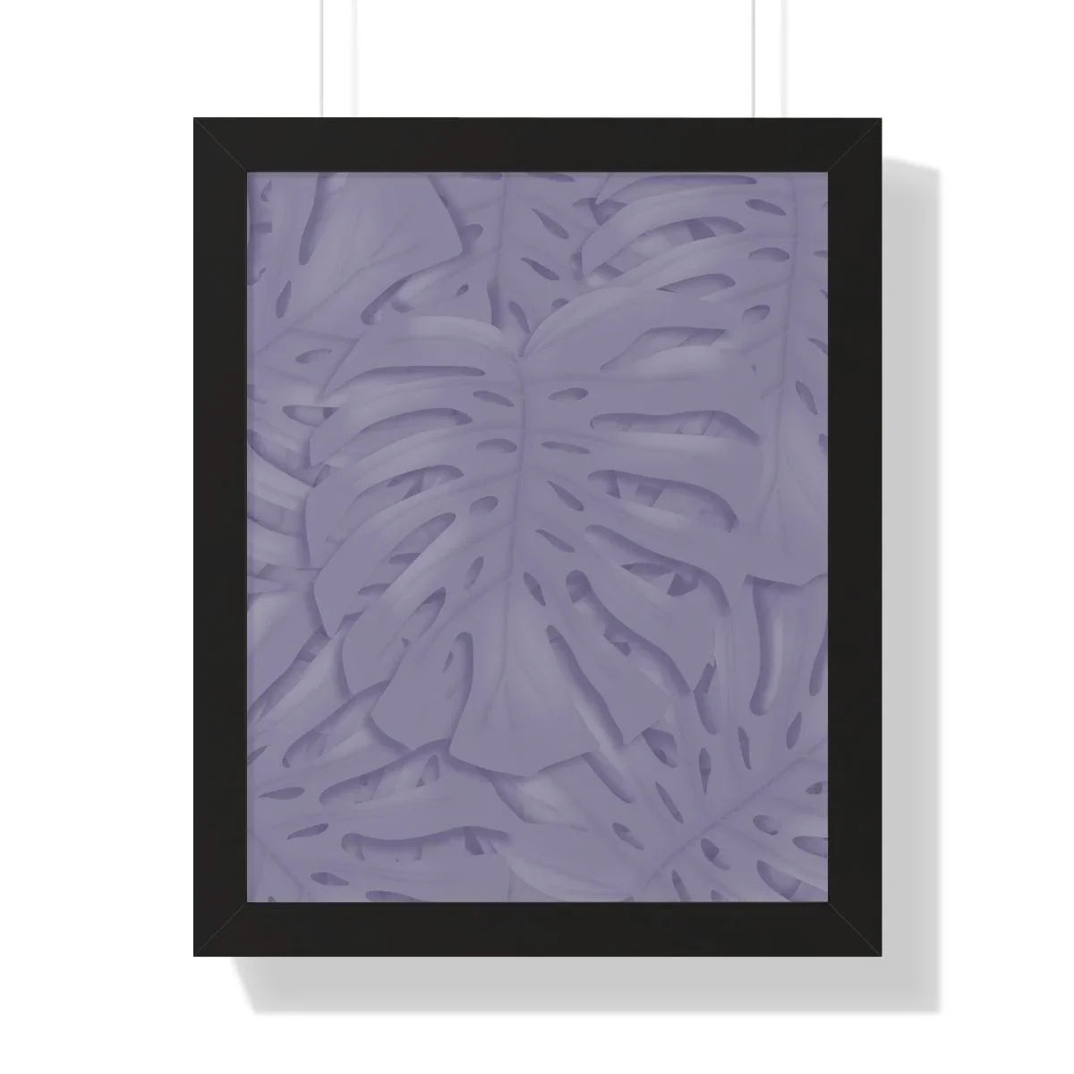 Violet Monstera Framed Print – Botanical Wall Art