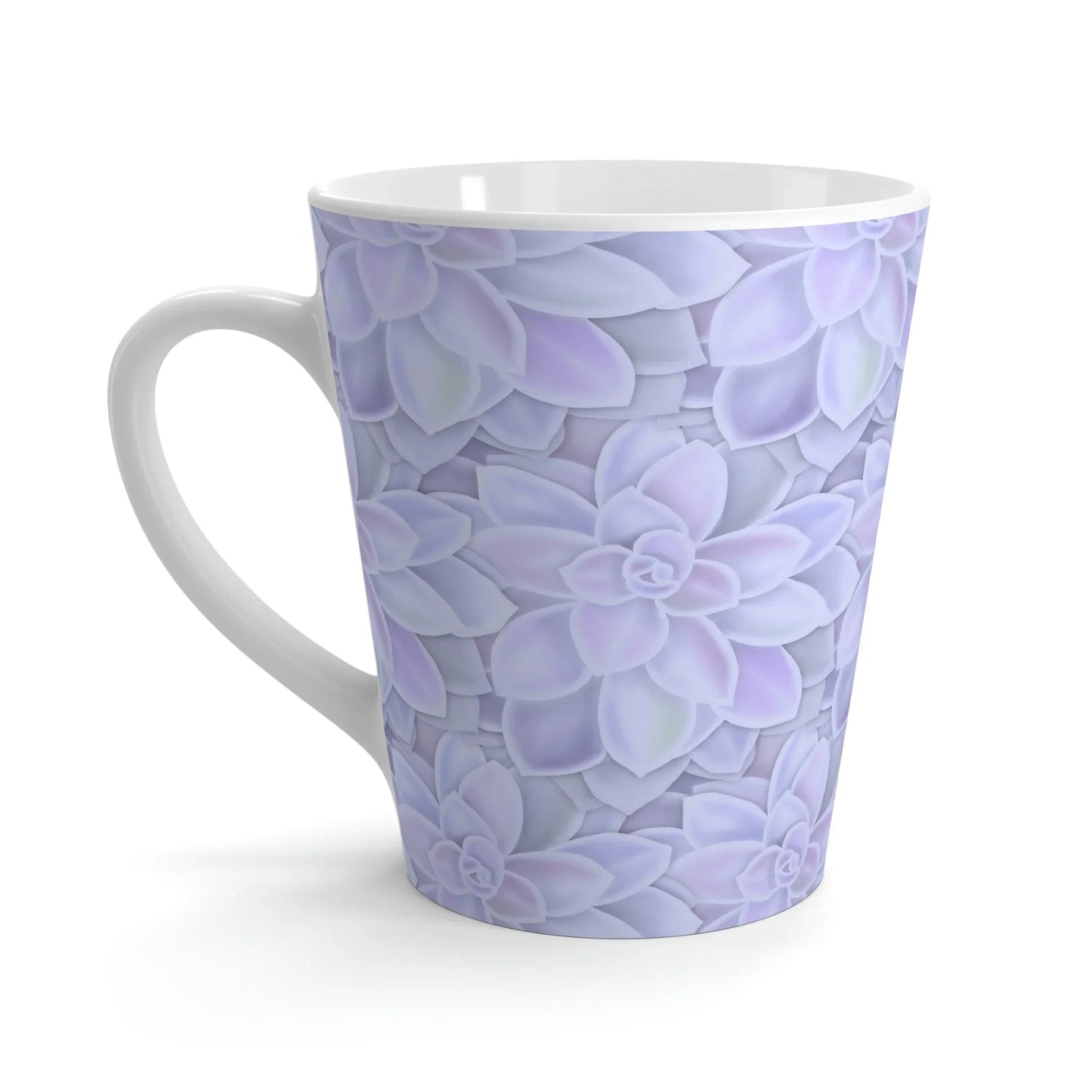 Graptopetalum Murasaki Succulent Pattern Ceramic Mug 12 oz