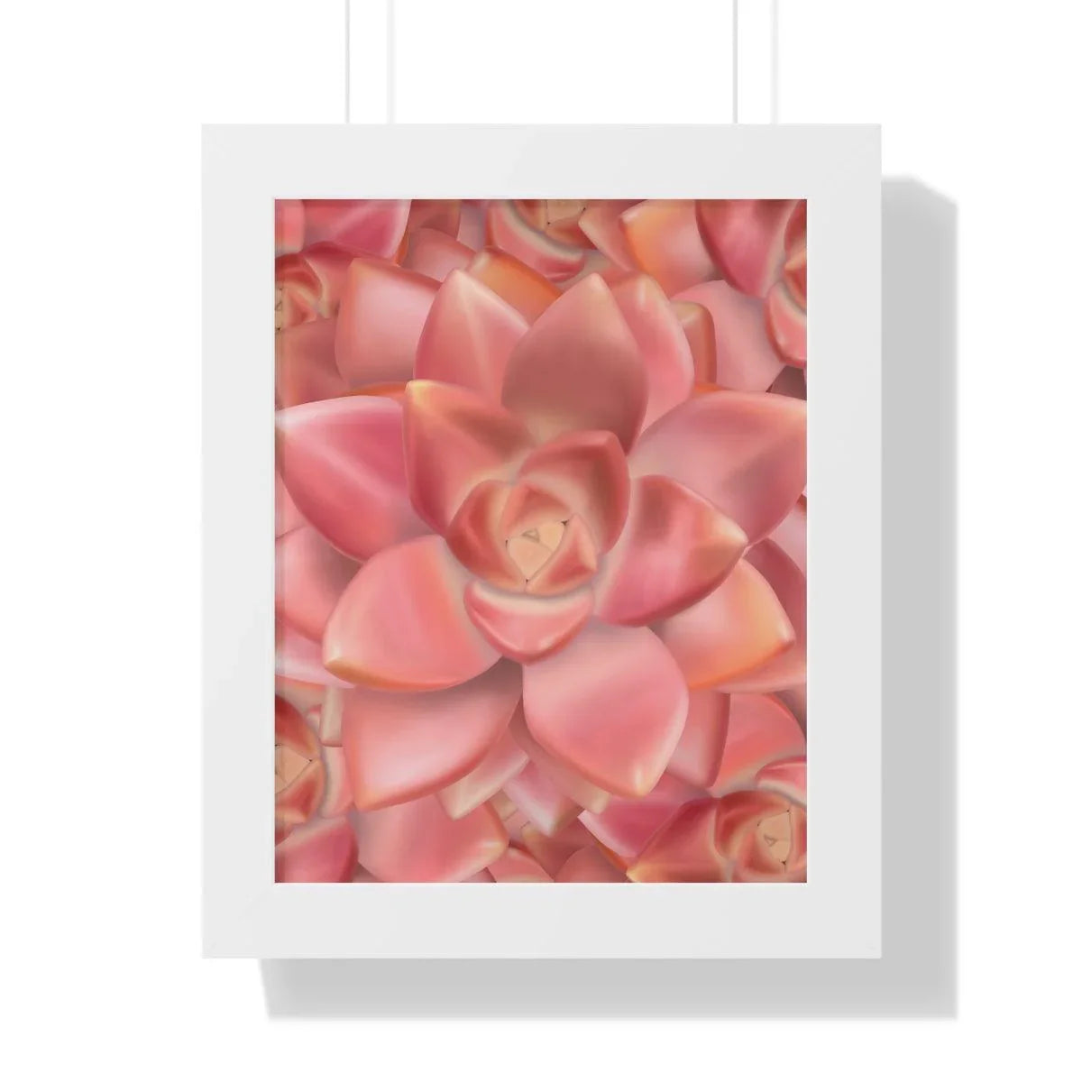 Graptosedum California Sunset Succulent Pattern Framed Print – Botanical Wall Art