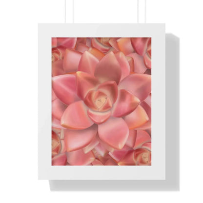 Graptosedum California Sunset Succulent Pattern Framed Print – Botanical Wall Art