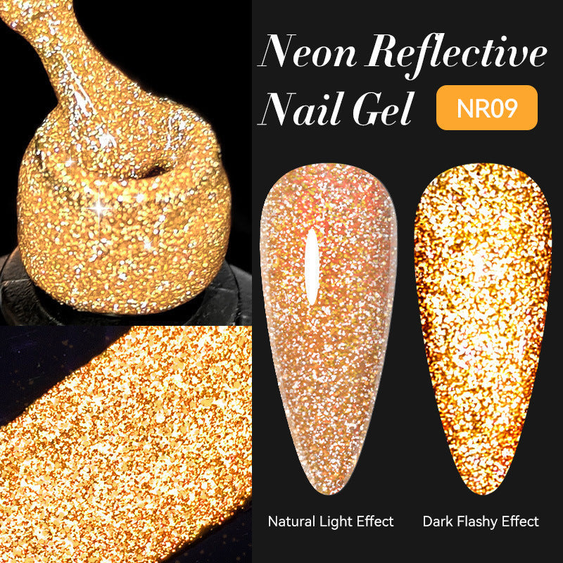 Nail Art Fluorescent Crushed Diamond Gel Polish