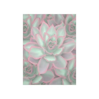 Echeveria Violet Queen Succulent Pattern Botanical Print – Unframed Wall Art