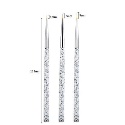 Painted Latte Art Marble Nail Brush Set