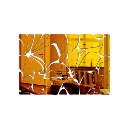3D Three-dimensional Crystal Pattern Decorative Mirror Wall Sticker