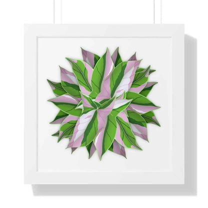 Syngonium Tricolor Pattern Framed Print – Botanical Wall Art