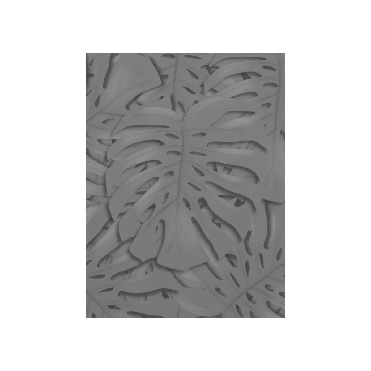 Grey Monstera Botanical Print – Unframed Wall Art