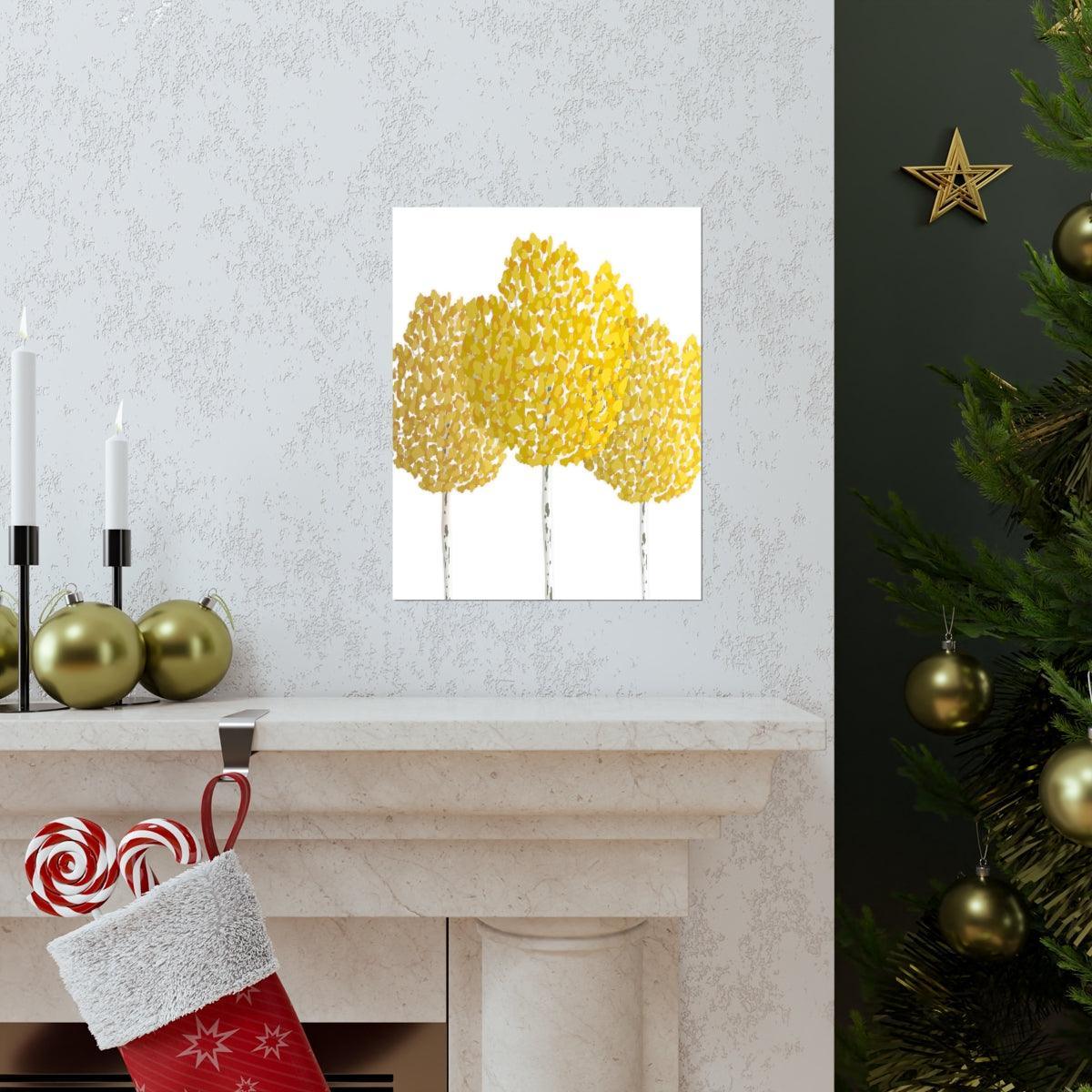 Fall Aspen Print – Unframed Wall Art