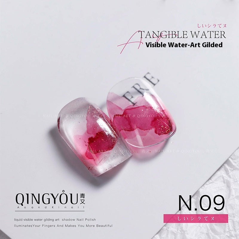 Quick-drying Nail Art Watercolor Shading Fluid Pearlescent Gradient Ink White Gilding Smoke