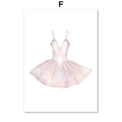 Ballet Alphanumeric Children's Room Art Canvas Painting