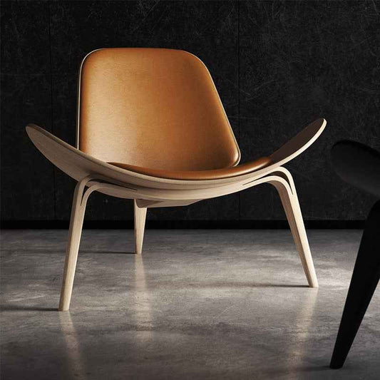 Nordic Smile Shell Chair Living Room Backrest Armchair Airplane Chair