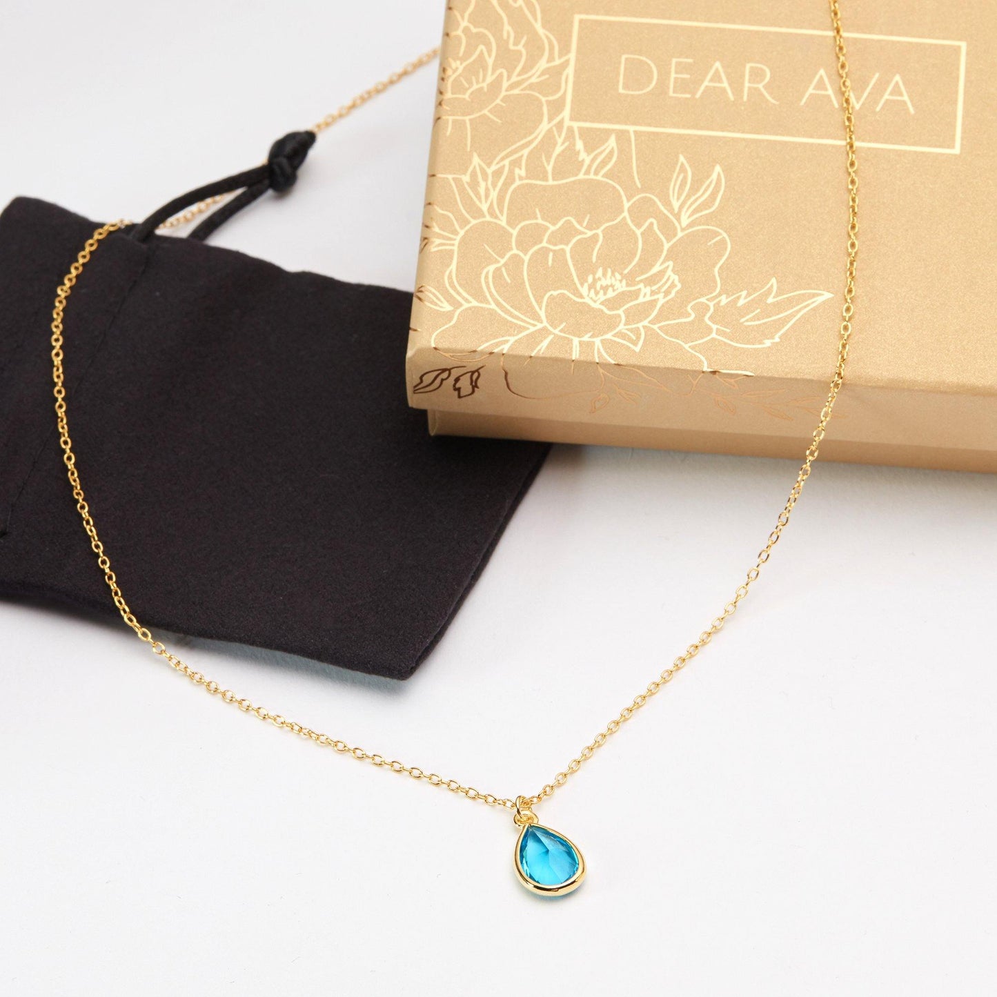 December Birthstone / Tanzanite Crystal Charm Necklace