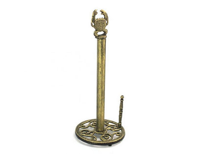 Antique Gold Cast Iron Crab Paper Towel Holder 16""