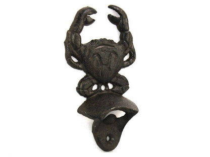 Cast Iron Wall Mounted Crab Bottle Opener 6""
