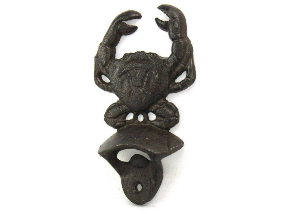 Cast Iron Wall Mounted Crab Bottle Opener 6""