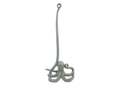 Antique Bronze Cast Iron Octopus Kitchen Paper Towel Holder 19""