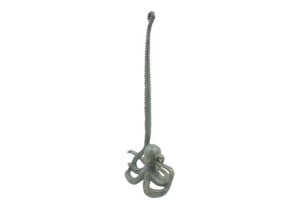 Antique Bronze Cast Iron Octopus Kitchen Paper Towel Holder 19""