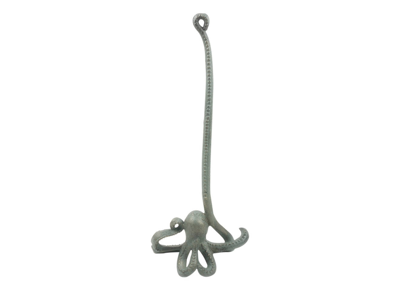 Antique Bronze Cast Iron Octopus Kitchen Paper Towel Holder 19""