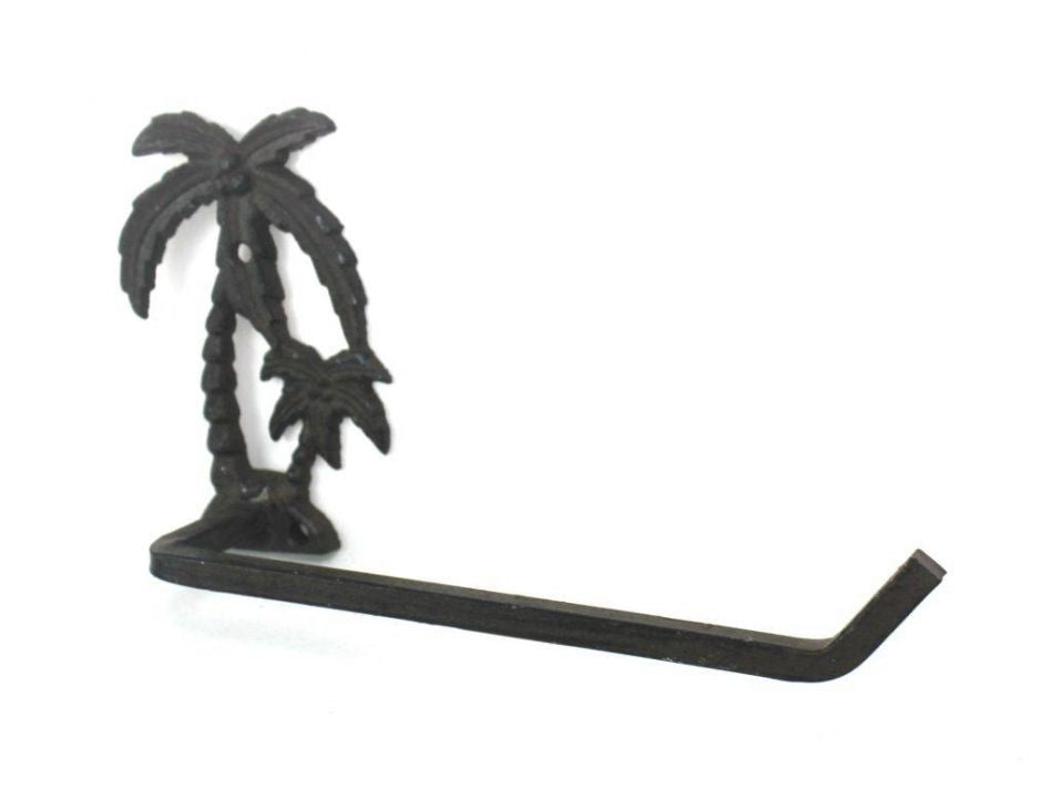 Cast Iron Palm Tree Hand Towel Holder 10""