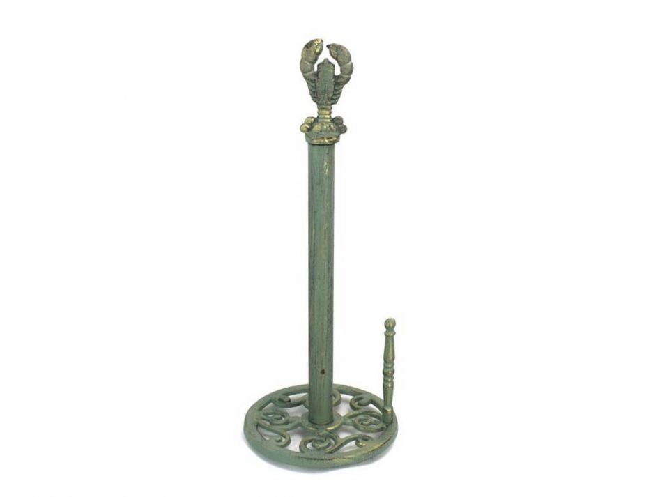 Antique Bronze Cast Iron Lobster Paper Towel Holder 16""