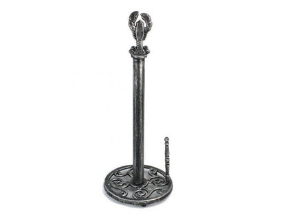 Antique Silver Cast Iron Lobster Paper Towel Holder 16""