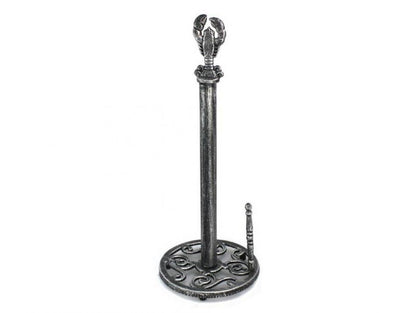 Antique Silver Cast Iron Lobster Paper Towel Holder 16""