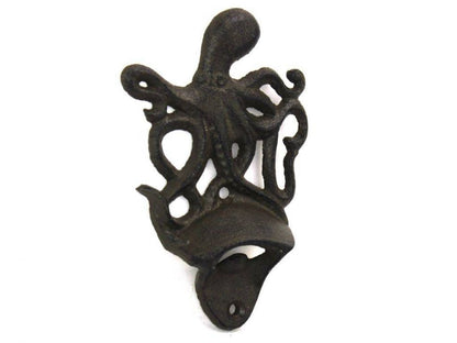 Cast Iron Wall Mounted Octopus Bottle Opener 6""