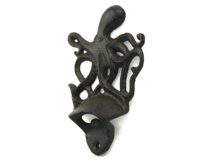 Cast Iron Wall Mounted Octopus Bottle Opener 6""