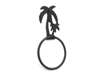 Cast Iron Palm Tree Towel Holder 9""