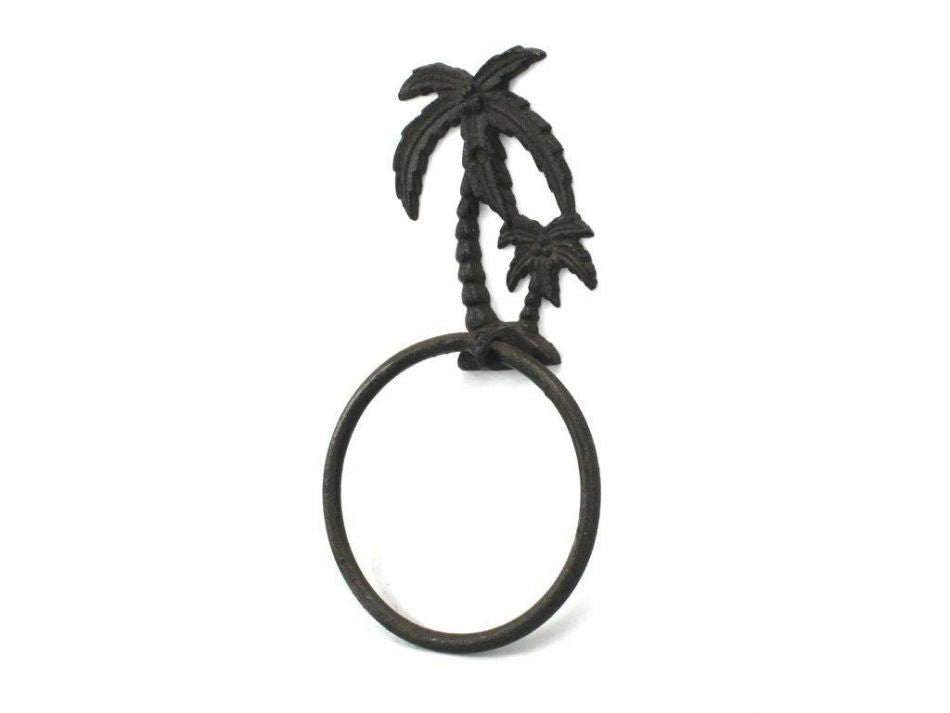 Cast Iron Palm Tree Towel Holder 9""