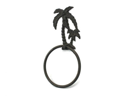 Cast Iron Palm Tree Towel Holder 9""