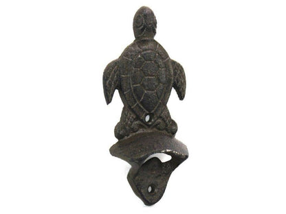 Cast Iron Wall Mounted Sea Turtle Bottle Opener 6""
