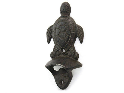 Cast Iron Wall Mounted Sea Turtle Bottle Opener 6""
