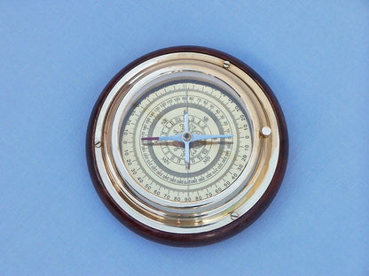 Brass Directional Desktop Compass 6""