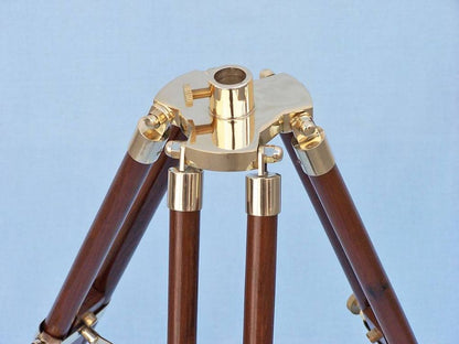 Decorative Wooden Brass Compass Table 23""